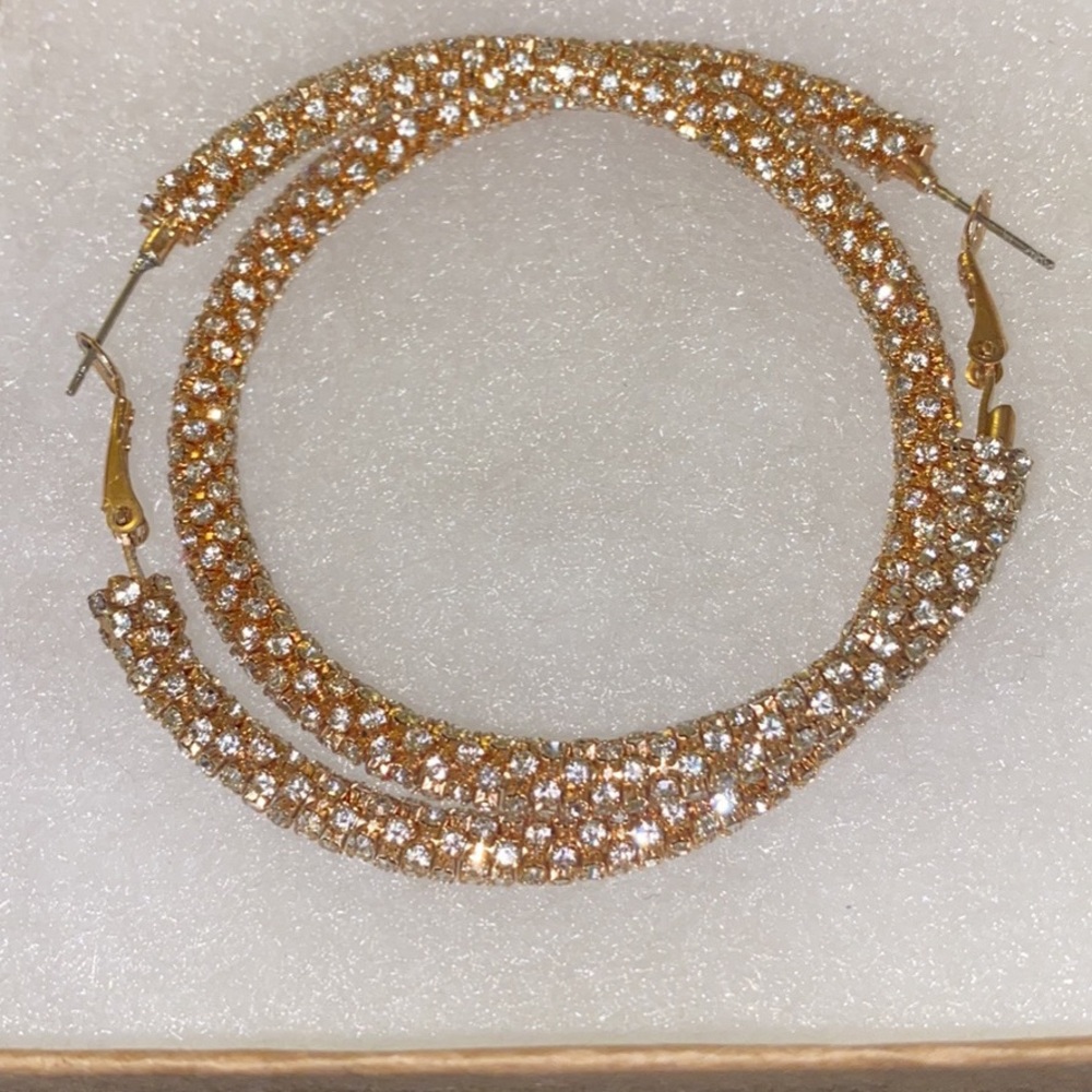 Diamond hoop earrings